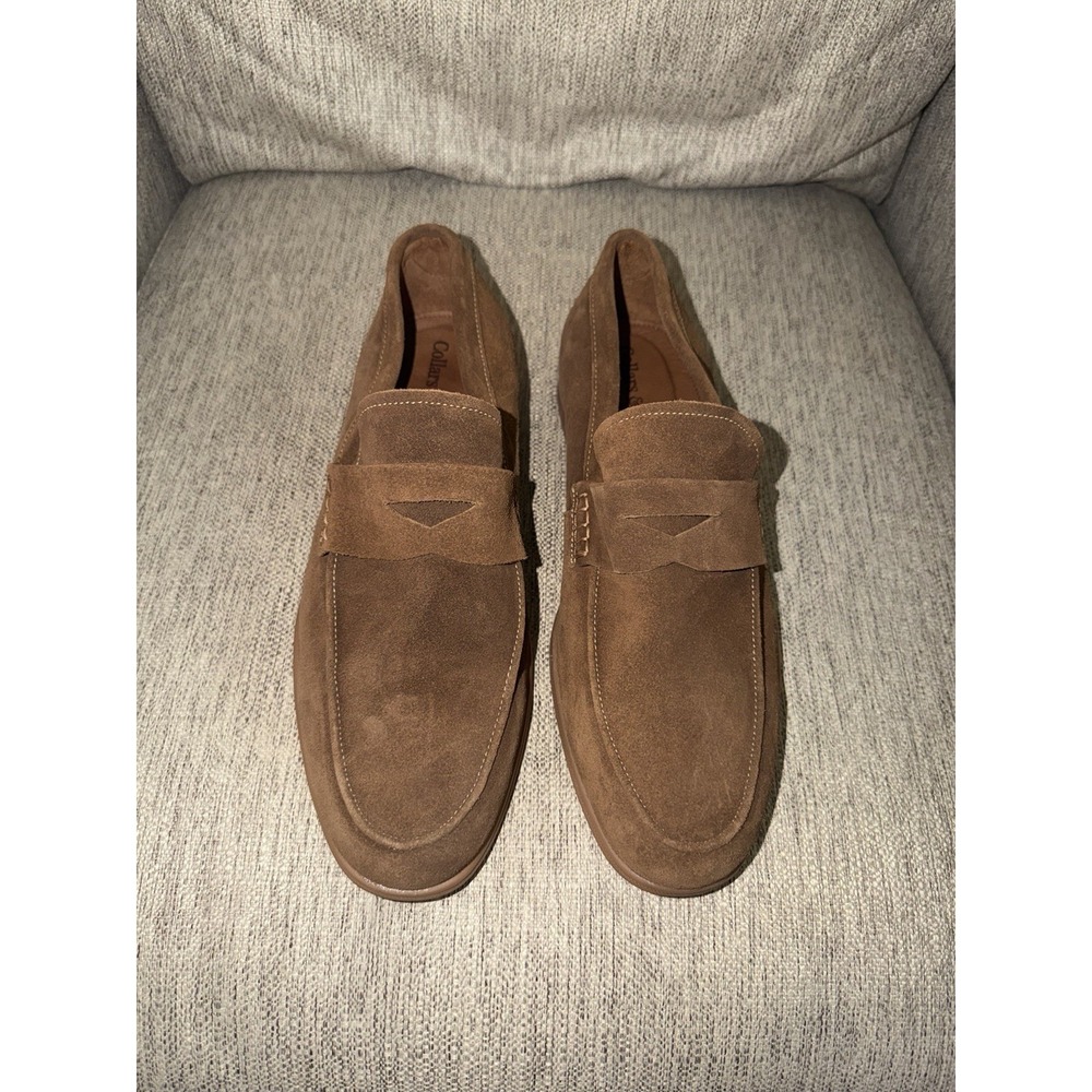 Collars & Co Men's Sigaro Penny Loafer Shoes In Dark Tobacco Suede 10.5 SOLD OUT